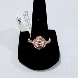 Eterno 925 Rose Gold Bella Luce Dillenium Cut CZ Ring 10 NWT